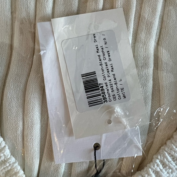 Christopher Esber Crochet Maxi Dress White NWT L Large - Picture 6 of 13